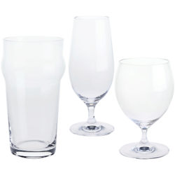 Dartington Crystal Three Cheers For Beers Glasses, Gift Set, Set of 3